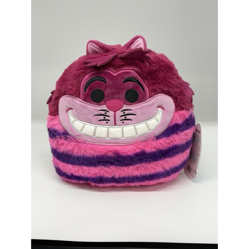 Disney Squishmallows Cheshire Cat 8” Fuzz-A-Mallows Alice Wonderland NWT